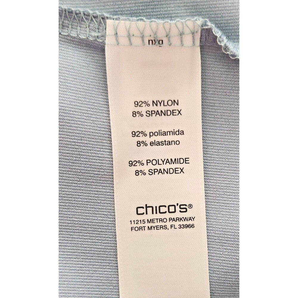 Chico's Women's Tank Size 3 (16/18) Blue Microfeel Basic Knit NWT - Picture 5 of 7